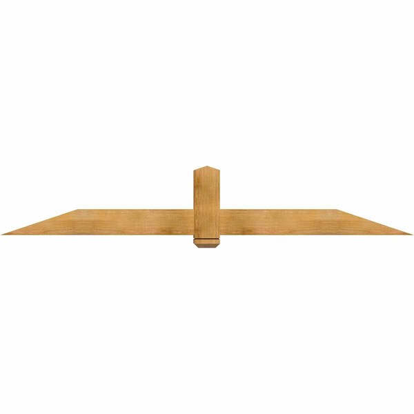 Ekena Millwork Eugene Rough Sawn Timber Gable Bracket, Western Red Cedar, 96"W x 16"H x 6"D x 6"F, 4/12 Pitch GBW096X16X0606EUG00RWR - main
